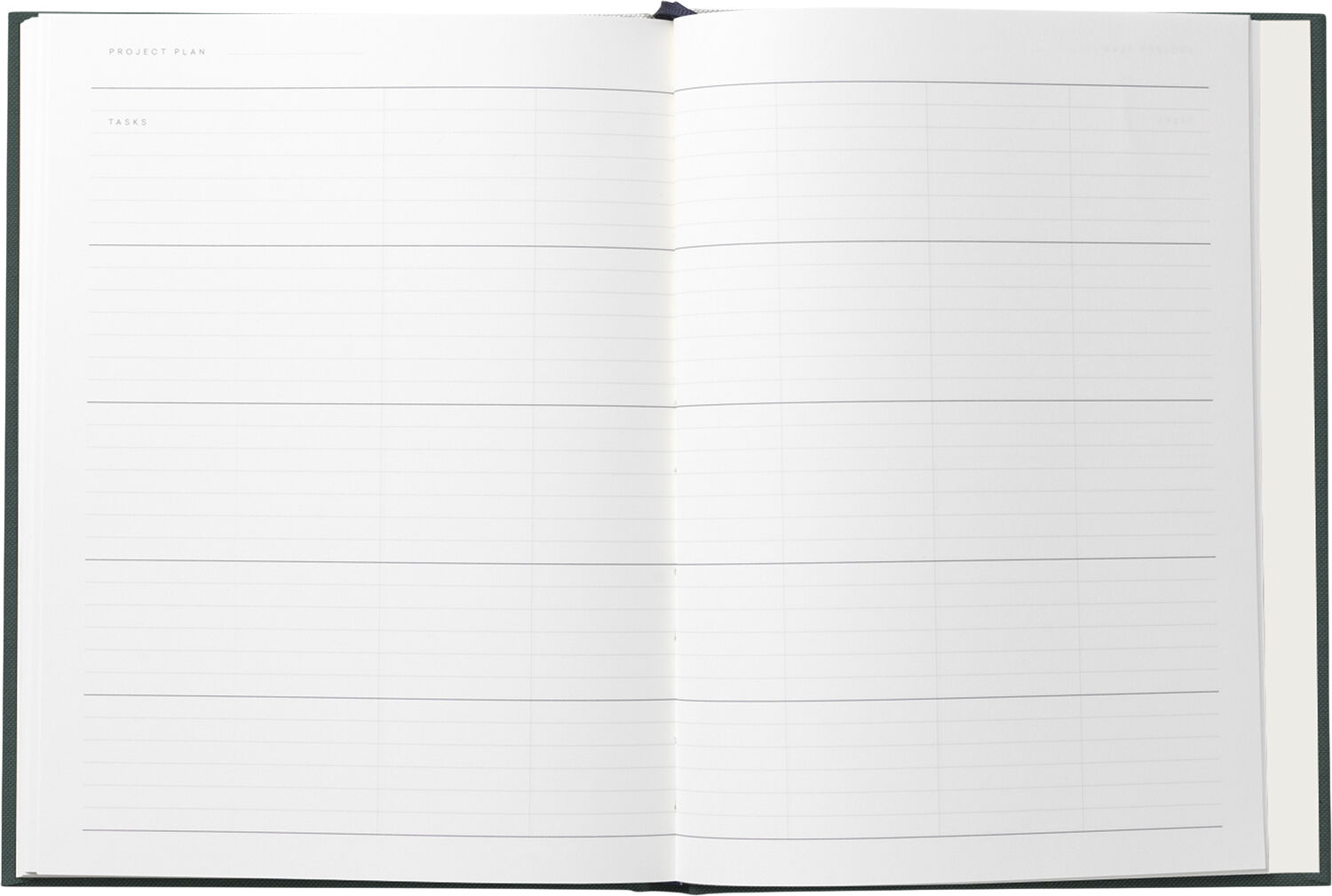 Business Notesbog med dagsplan og m&oslash;dereferat, Gr&oslash;n