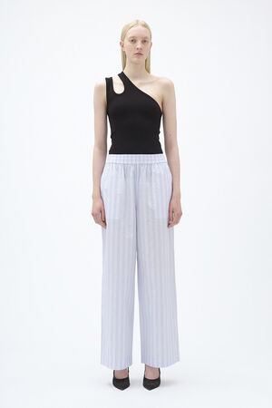 STRIPED WIDE PANTS