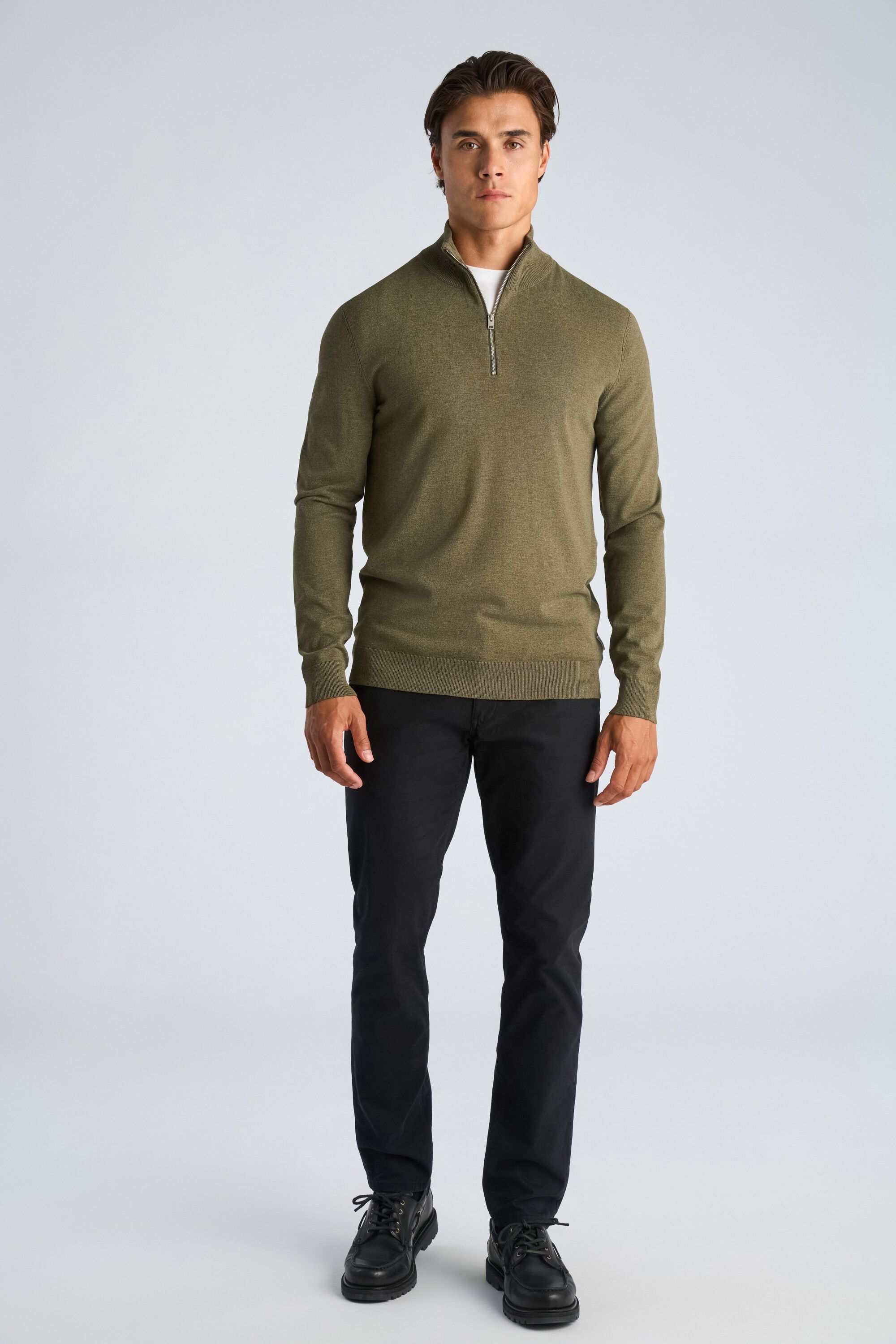 Soft viscose blend half zip