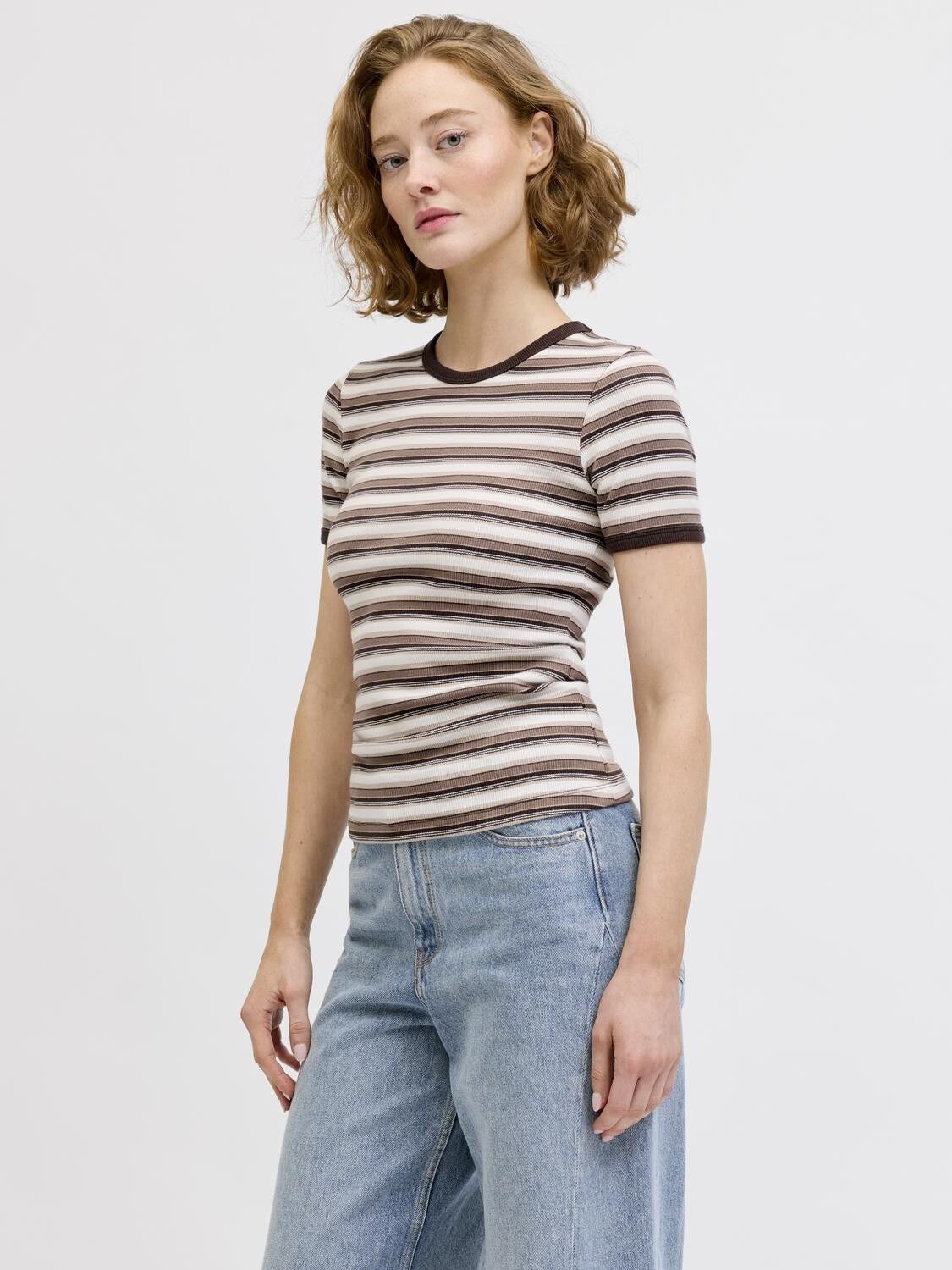JXFRANKIE STR SS STRIPE TEE JRS