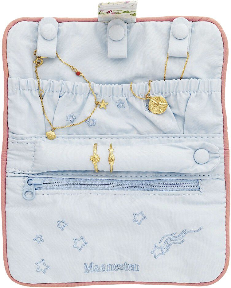 Jewelry Clutch Summer Stripes Blue