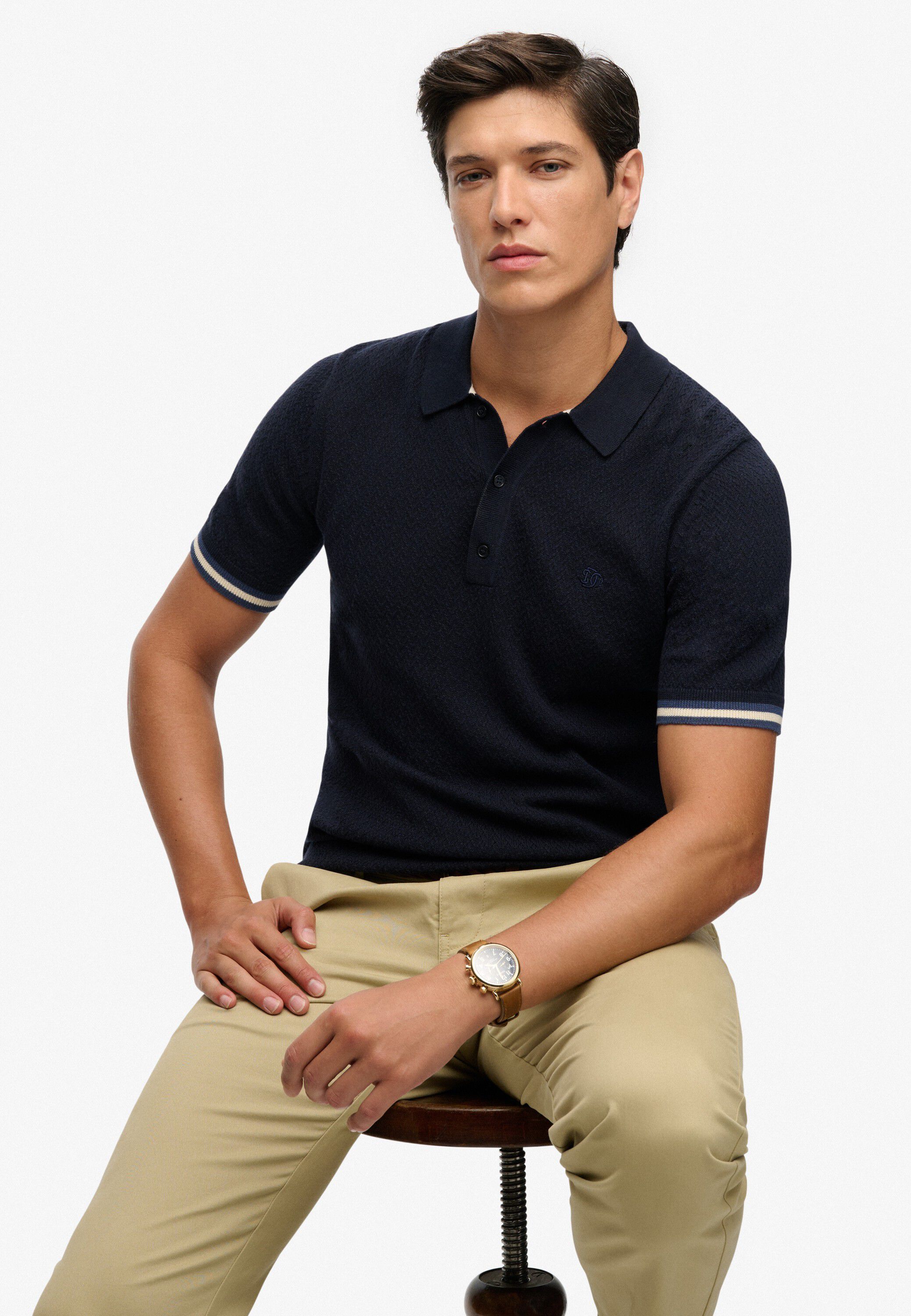 KNITTED TEXTURE S/S POLO