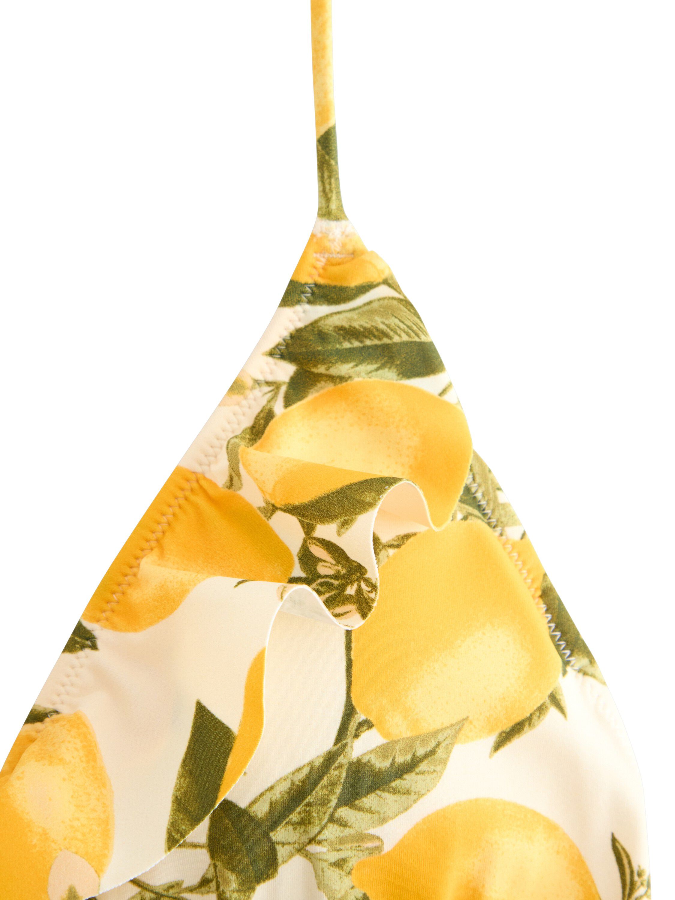 Triangle bikini bra with flounce, r