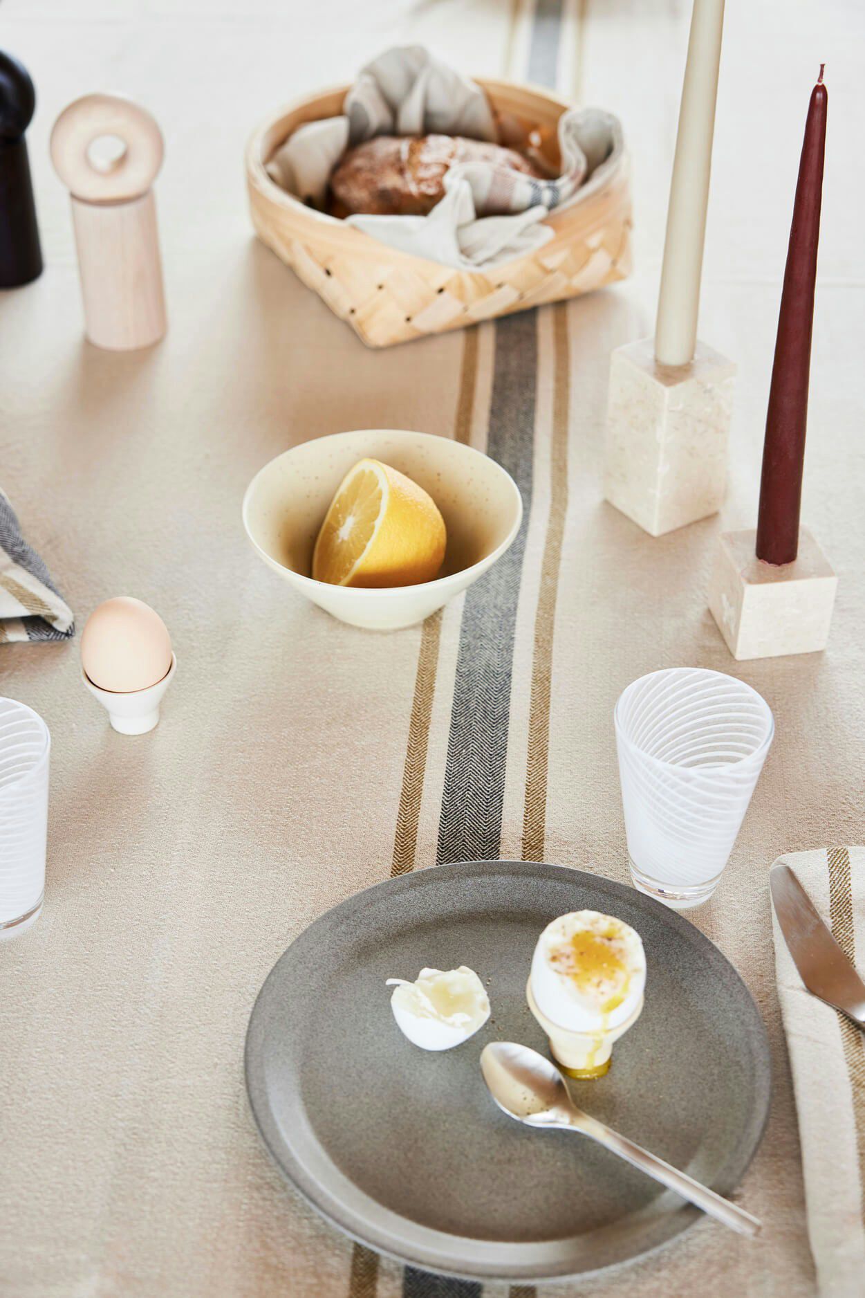 Savi Square Marble Candleholder - Low