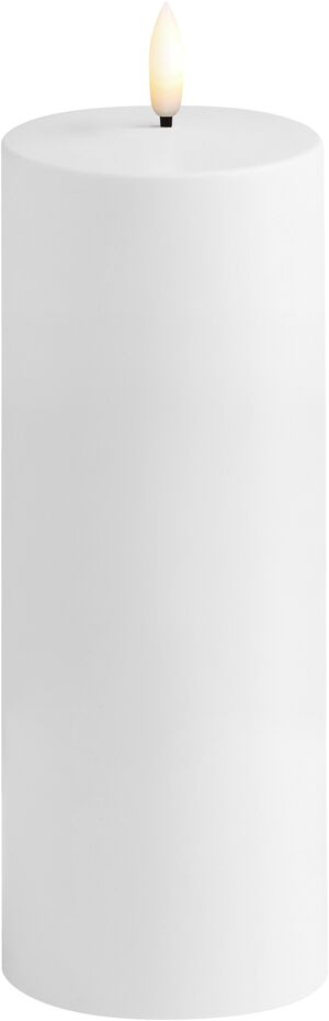 MM LED outdoor candle, White, 78x200 mm