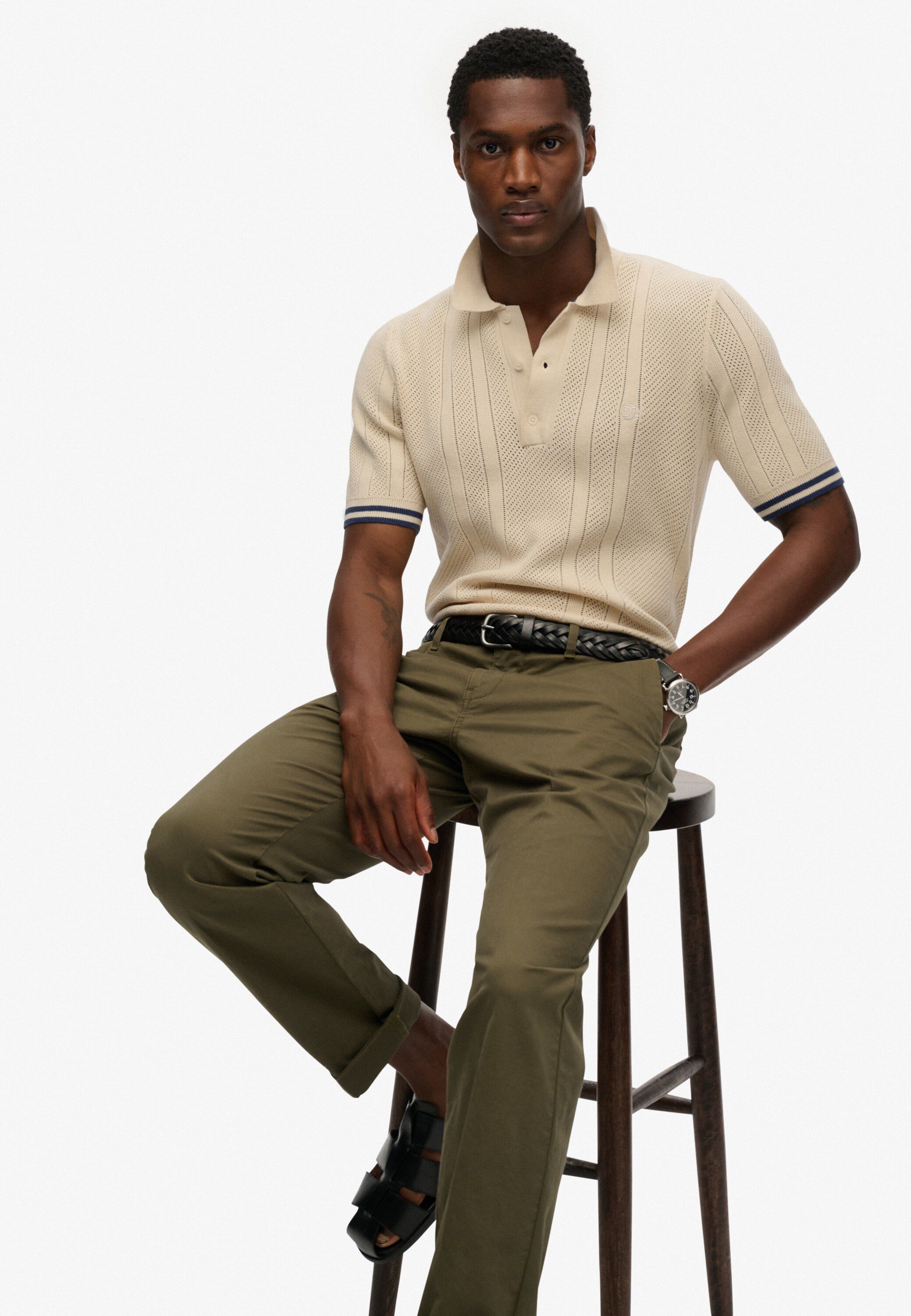 KNITTED TEXTURE S/S POLO