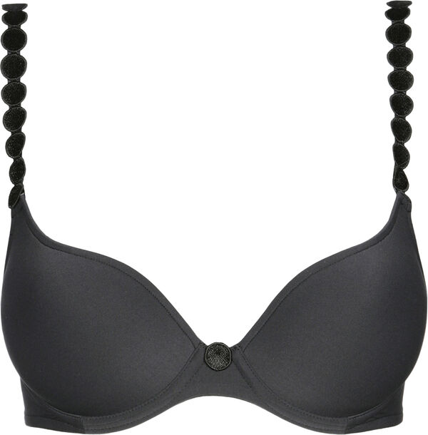 Marie Jo Tom Convertible Seamless Underwire Bra #0120826 - 32F Charcoal, Plunge Front With Convertible Straps