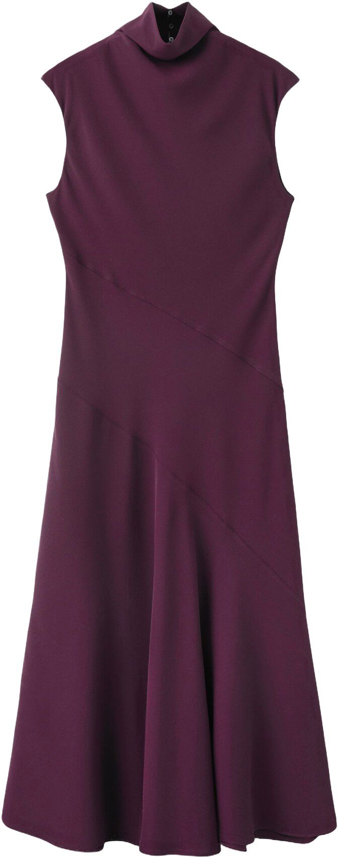 Long dress with draped neck