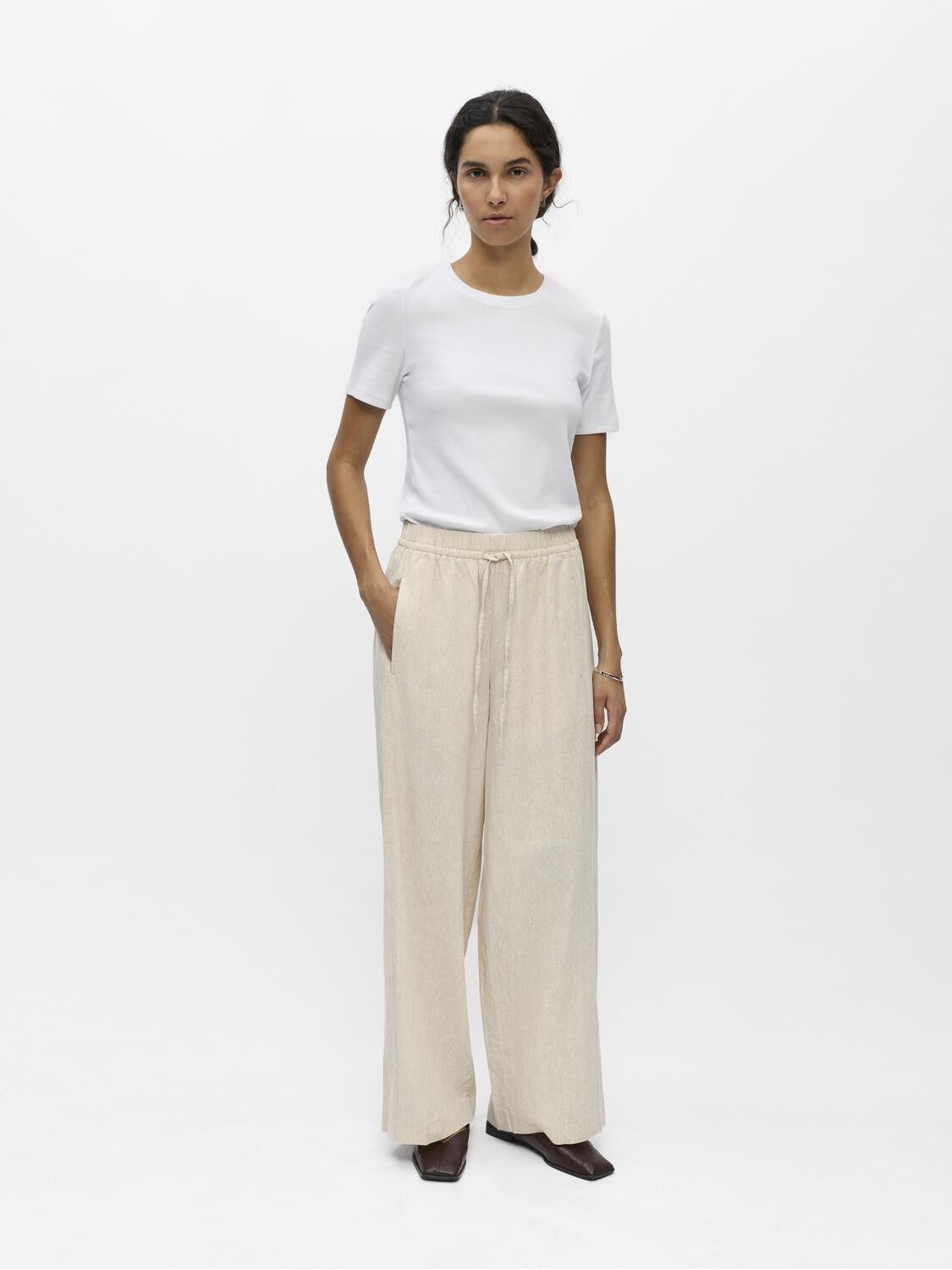 OBJKADIE MW WIDE PANTS 145