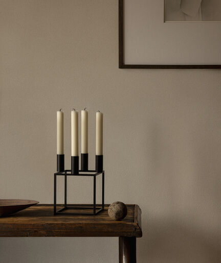 Kubus 4, Candle Holder, Black
