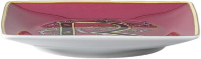 Bowl 12cm sq. flat, Holiday Alphabet R, Versace
