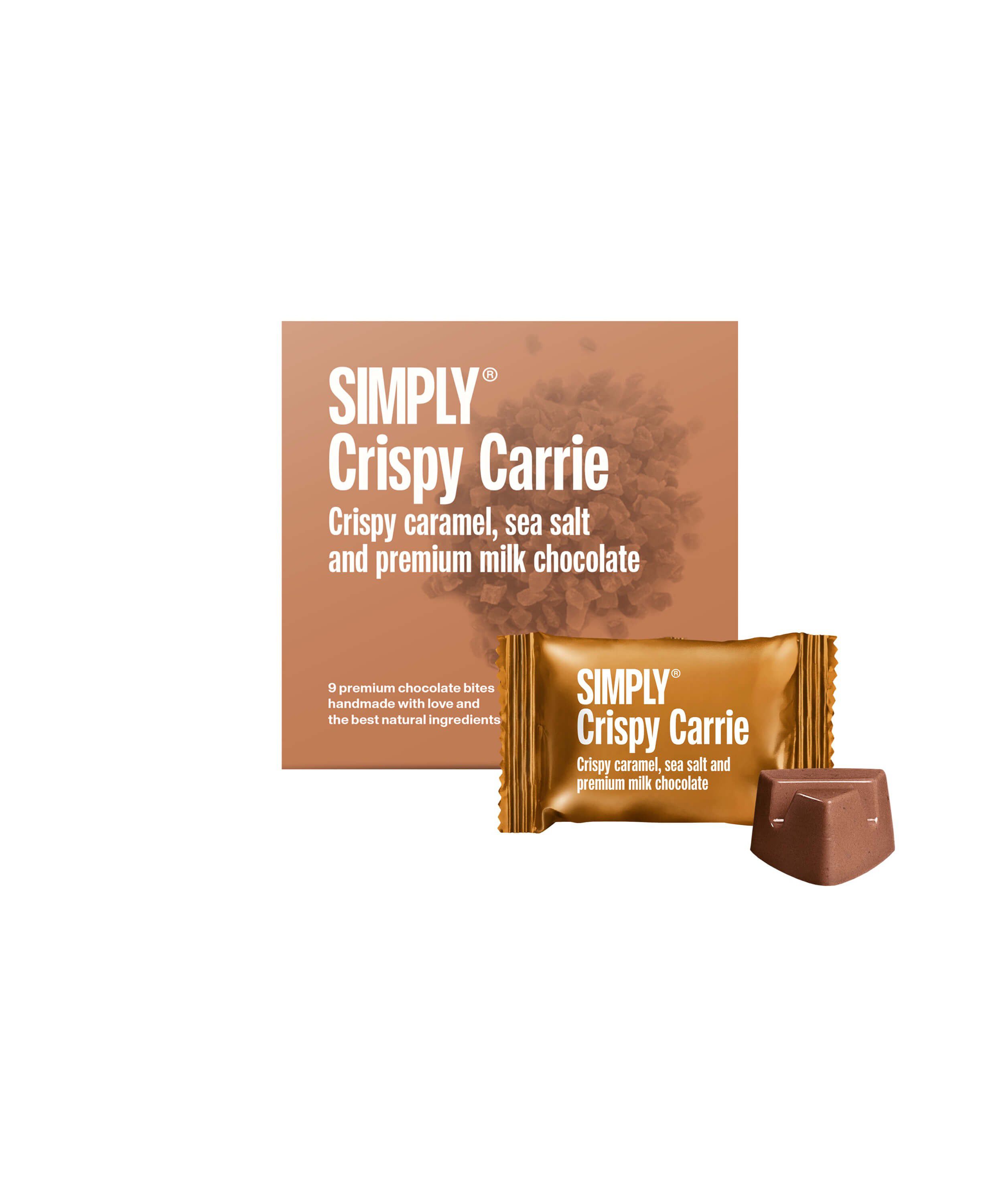 Simply&reg; CRISPY CARRIE chokolade&aelig;ske (90g)