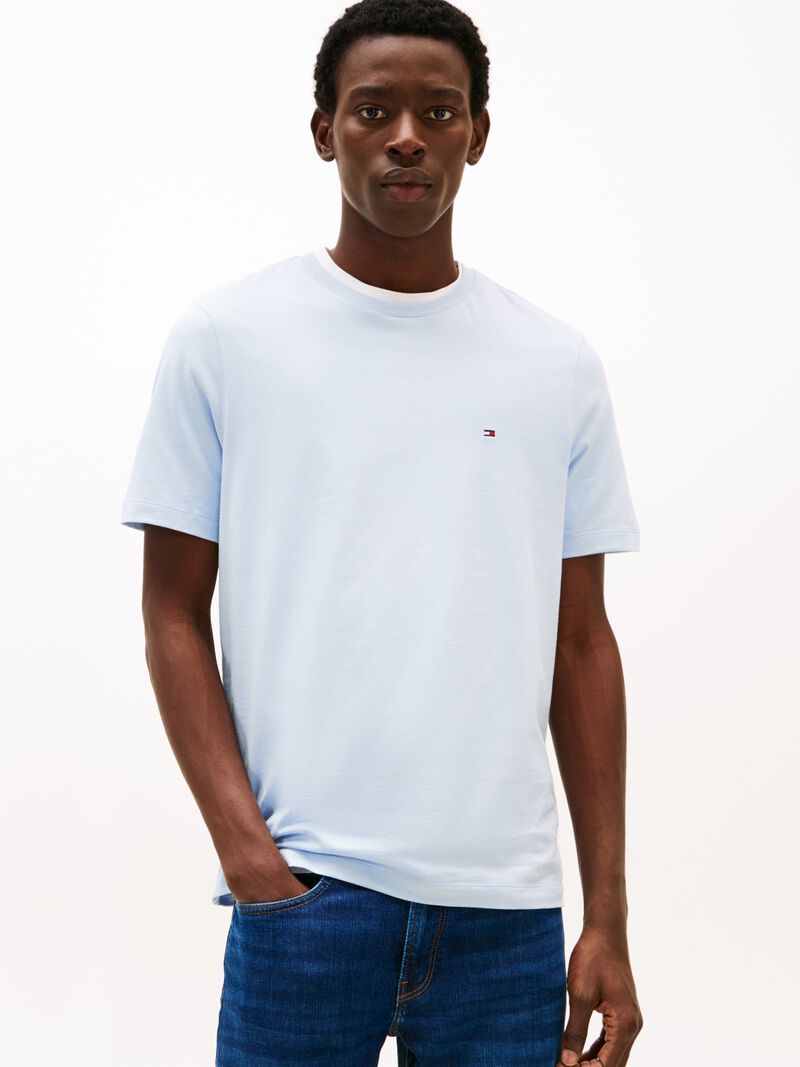 Flag Embroidery Crew Neck T-Shirt