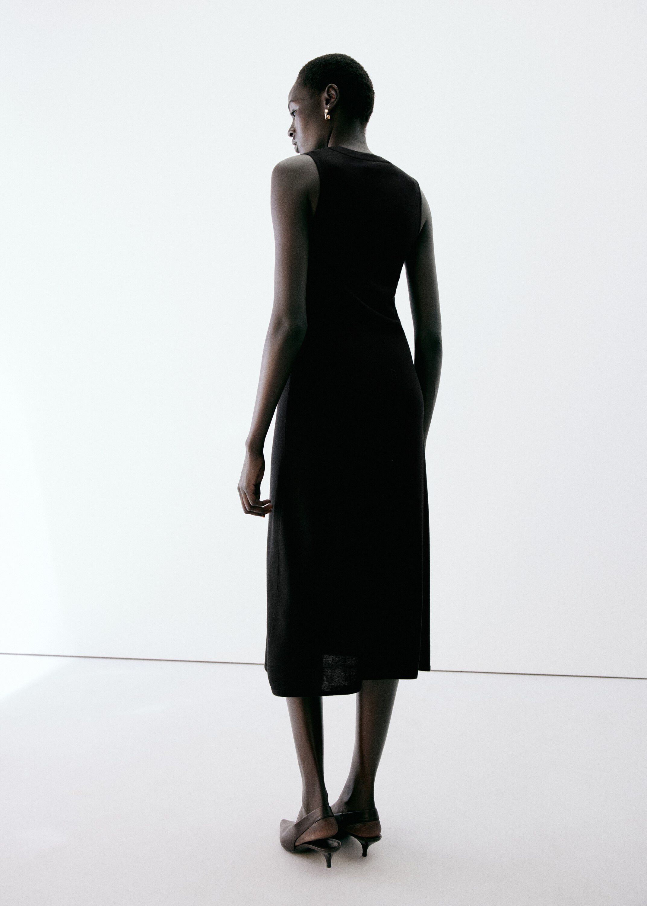 Draped midi-dress