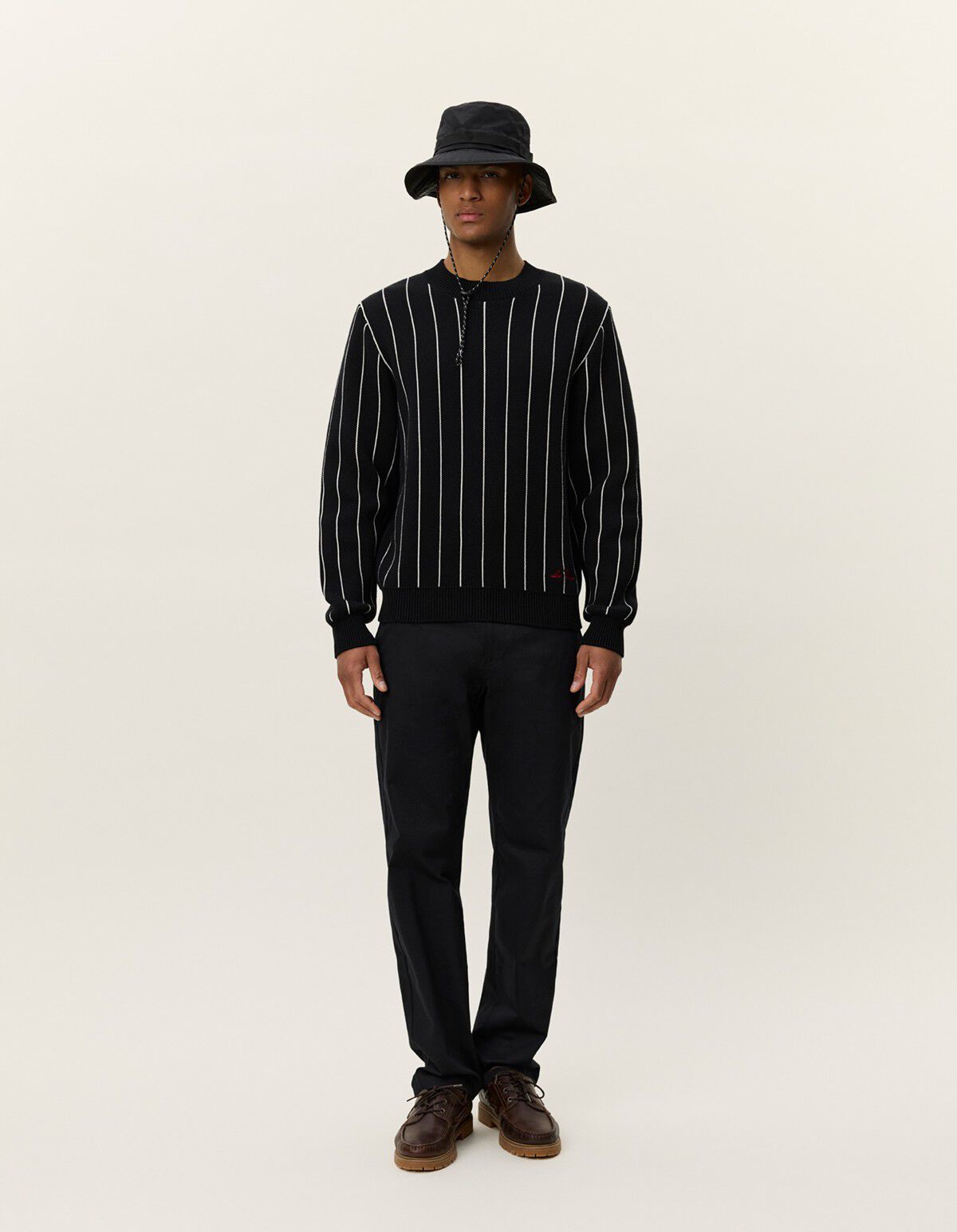 Gaston Jacquard Pinstripe Knit