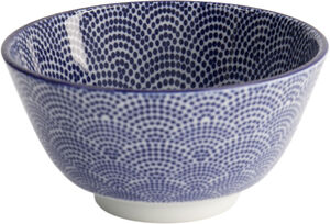 Nippon Blå ris skål 12x6,4cm 300ml Prikker