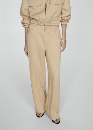 Flowy straight-fit trousers