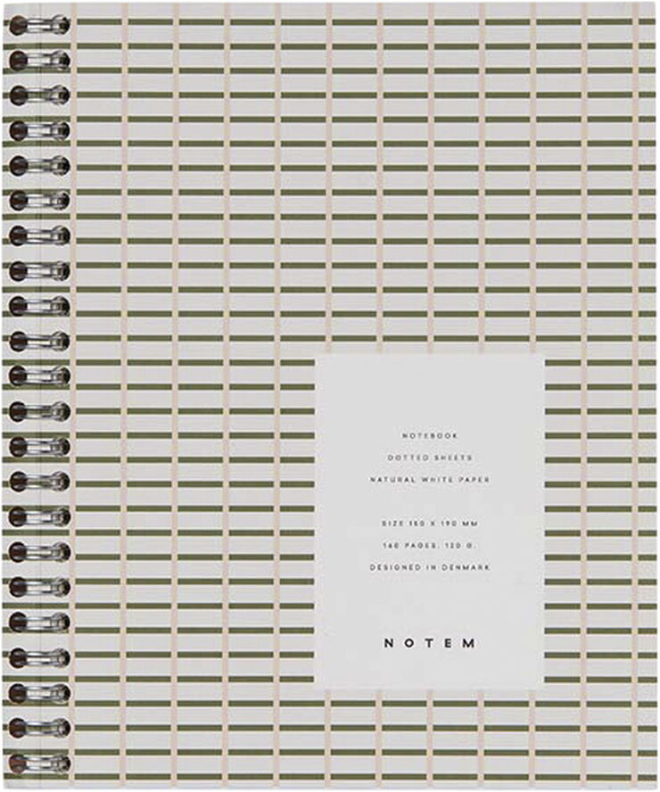 NELA Wirebound Spiral Notebook - Medium, grøn