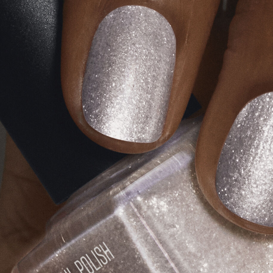 Nail Polish Silver Glitter