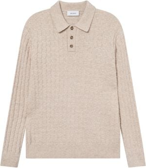 Gustav Squared Structure Polo Knit