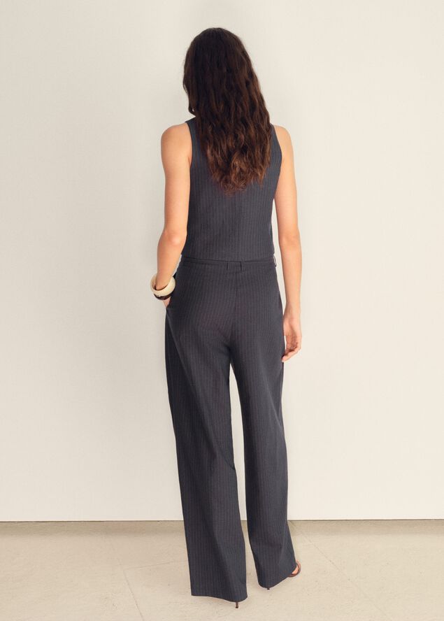 Linen-blend suit waistcoat