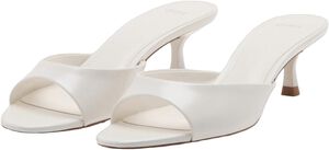 Kitten-heel sandals with strap