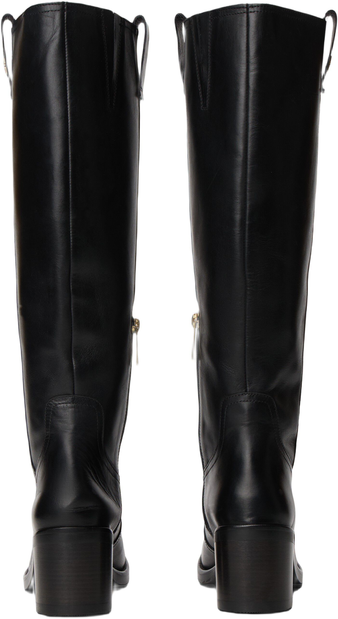 RIDING LTHR LONG BOOT BLOCK HEEL