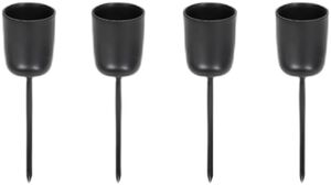 Spike for taper, Matte black, 4-pack, 2,5x9 cm
