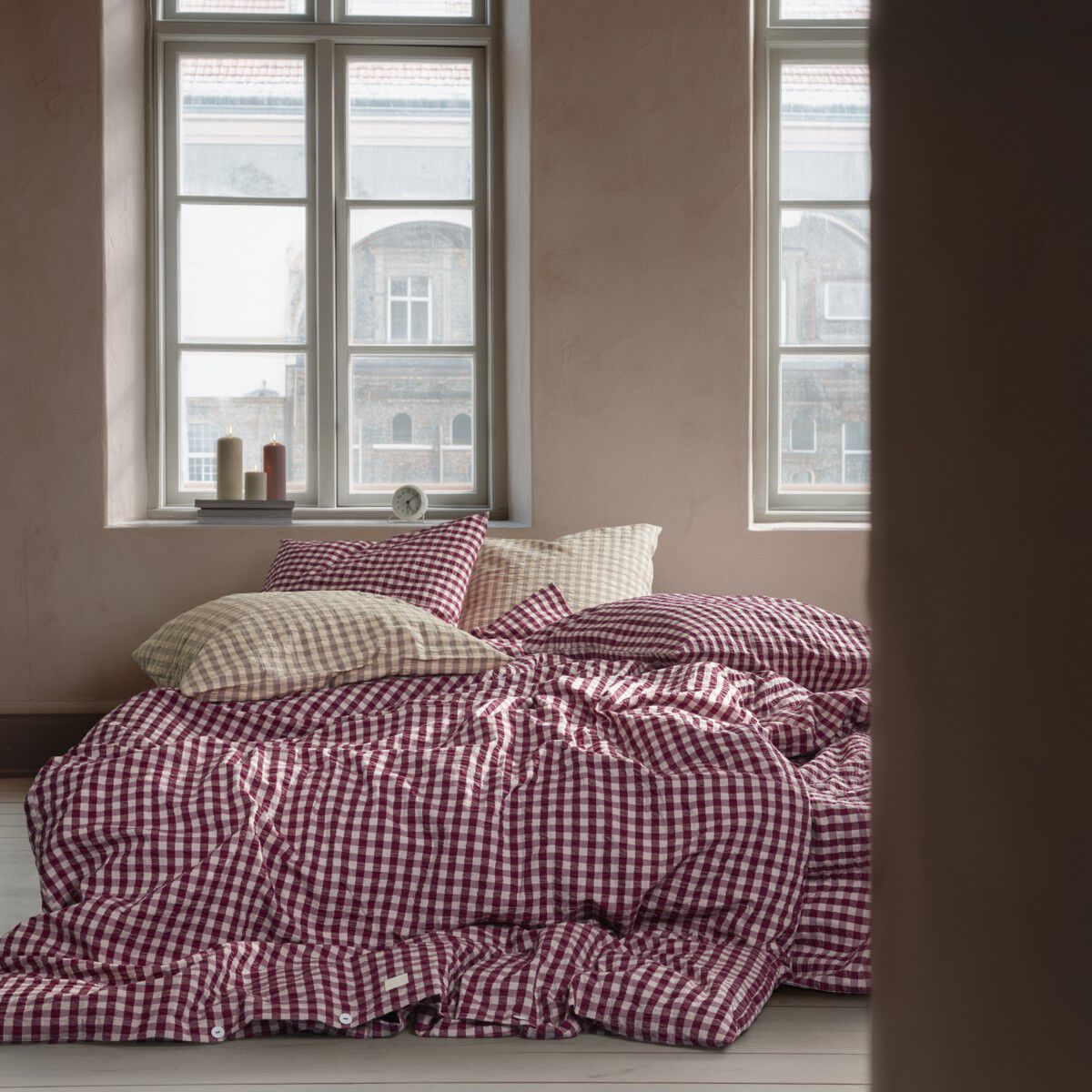 B&aelig;k&B&oslash;lge Senget&oslash;j 200x220 cm blomme/rosa DK