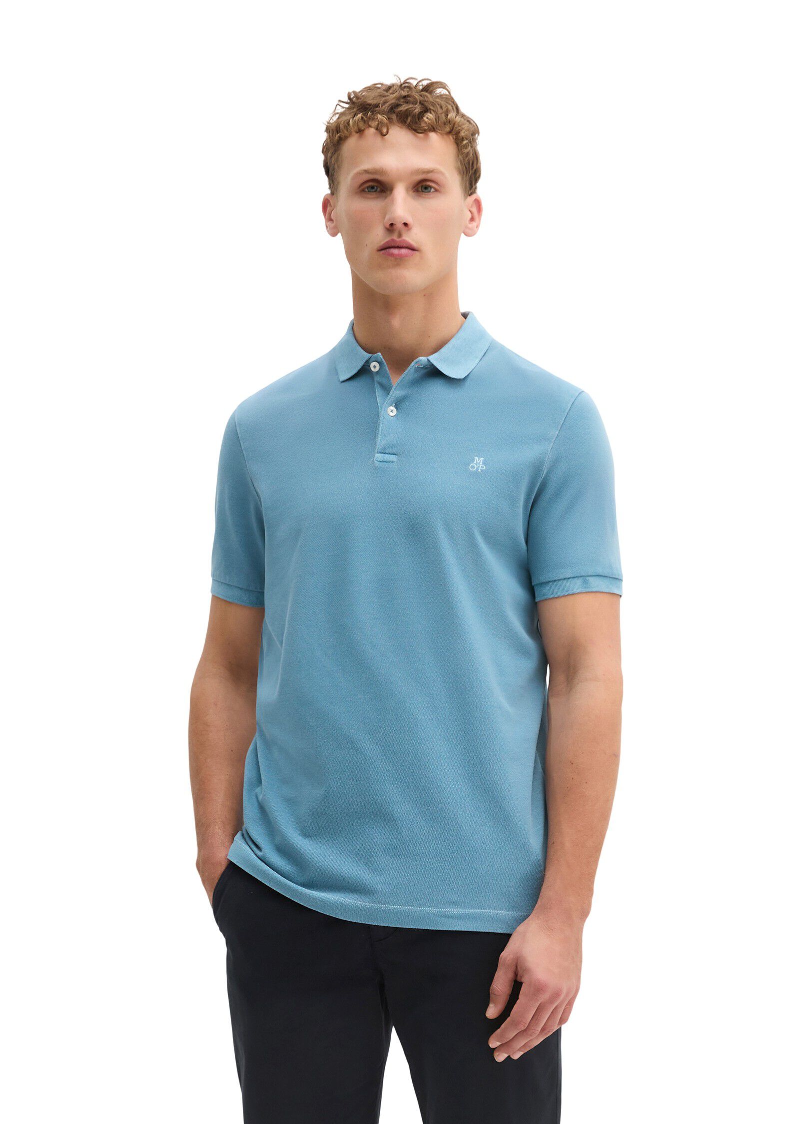 Polo, short sleeve, button placket,