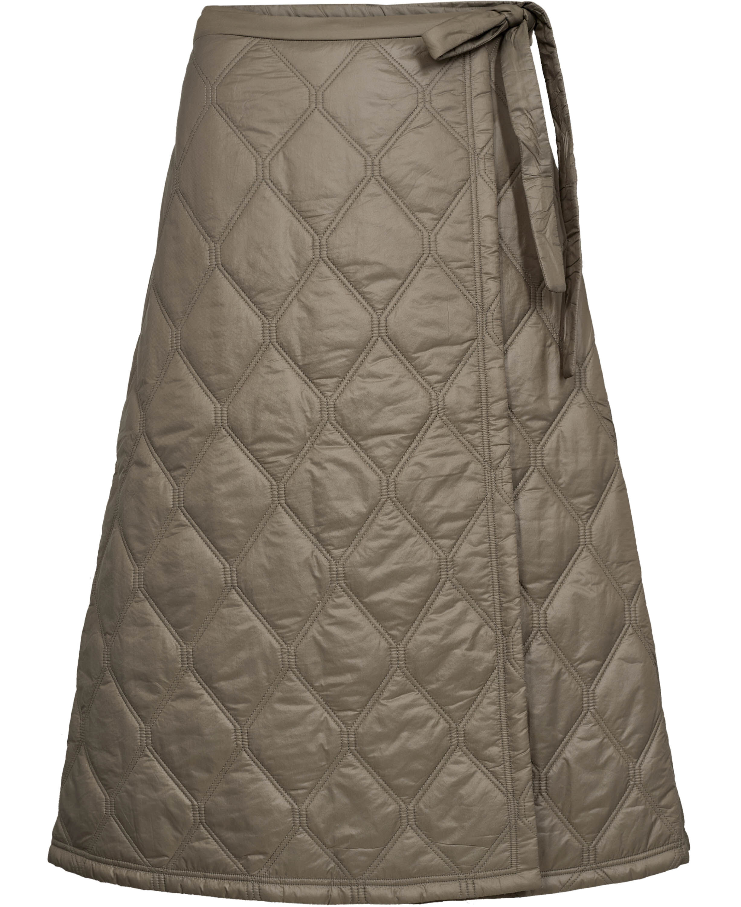 Shiny Quilt Midi Skirt