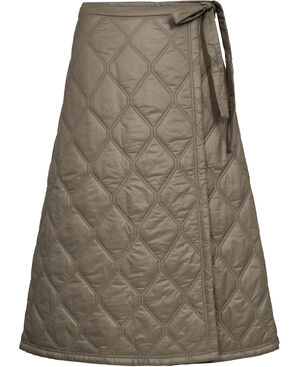 Shiny Quilt Midi Skirt