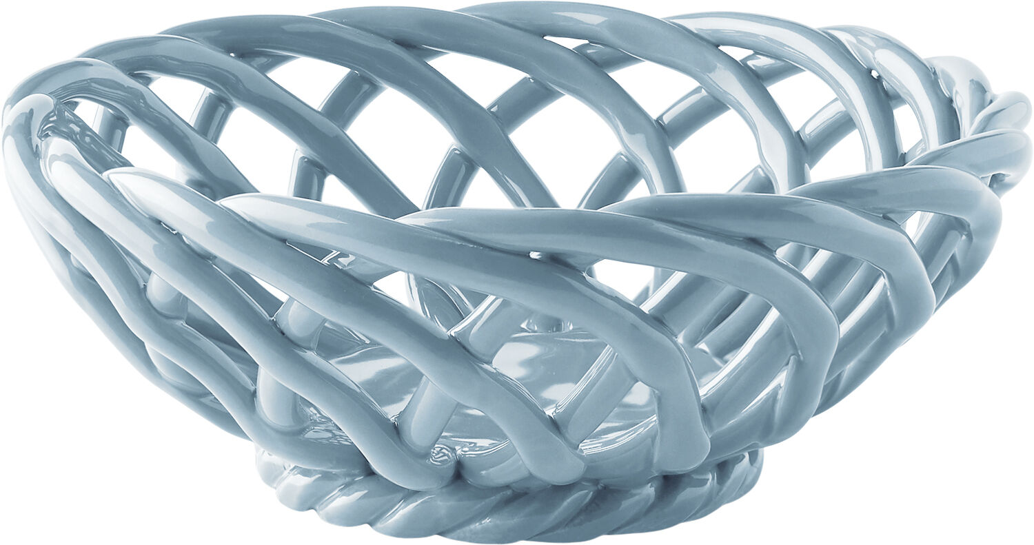 CERAMIC BASKET SICILIA SMALL LIGHT BLUE
