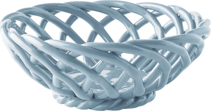 CERAMIC BASKET SICILIA SMALL LIGHT BLUE