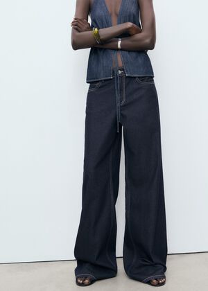 Low waist wide leg jeans
