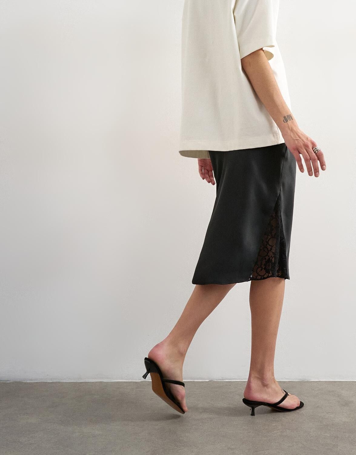 TSNINA LACE MIDI SKIRT WVN