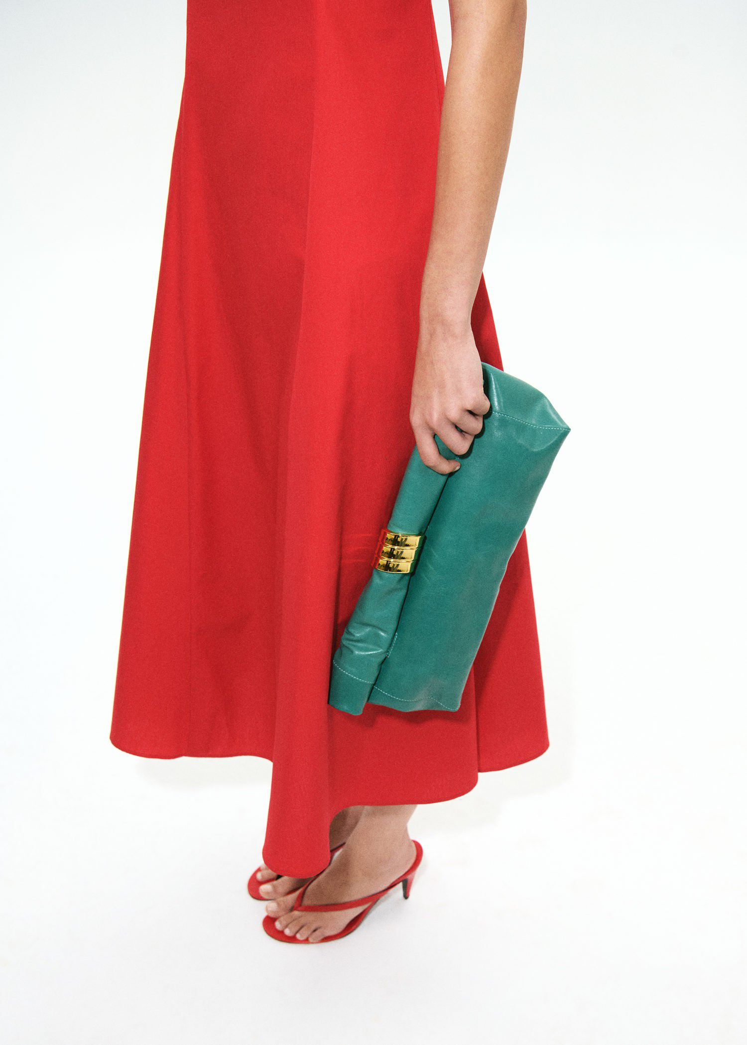 Flared midi-dress