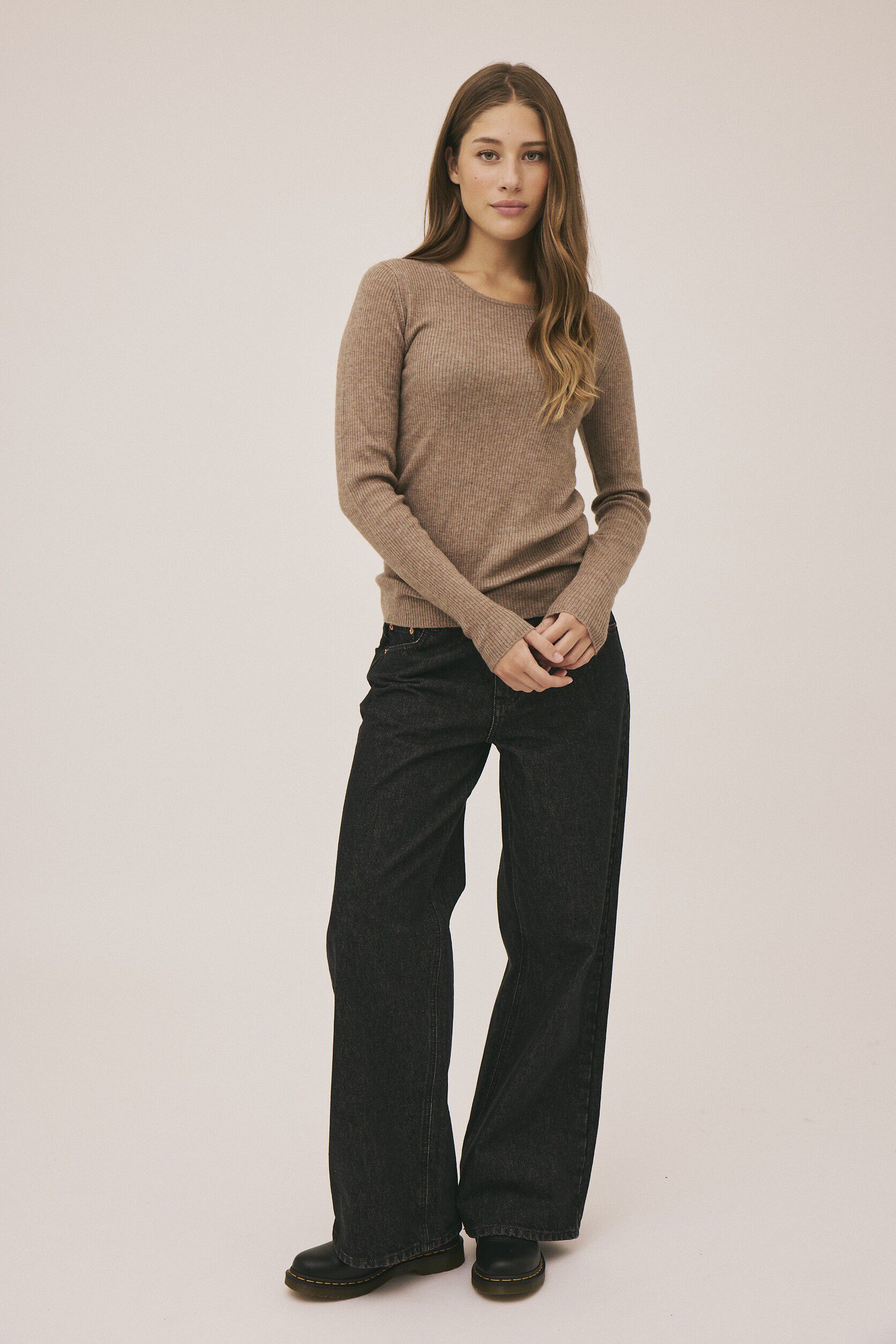 Torino 1 Strikket bluse - Merino uld mix