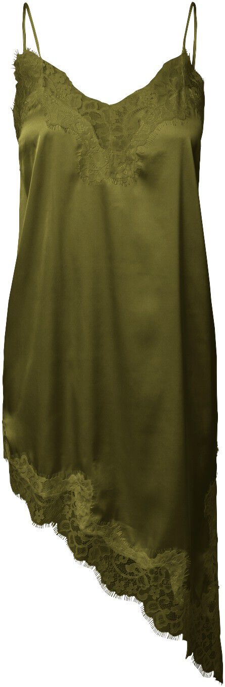 PCNOMI SL SATIN LACE DRESS WVN