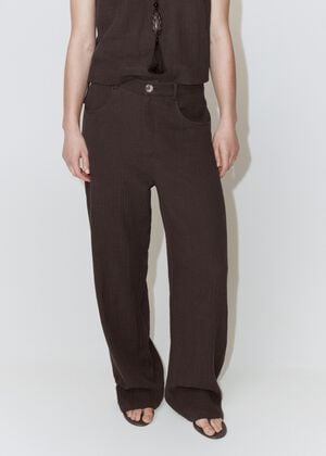 Balloon cotton trousers