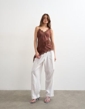 TSIDA LACE INSERT CAMI TOP WVN