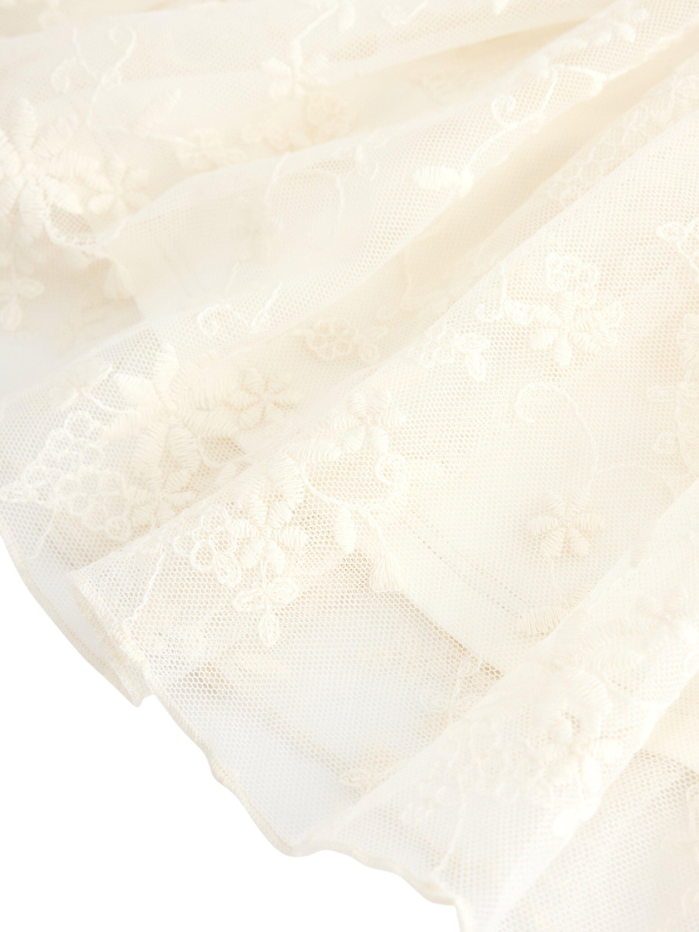 Jersey skirt with sheer lace and a