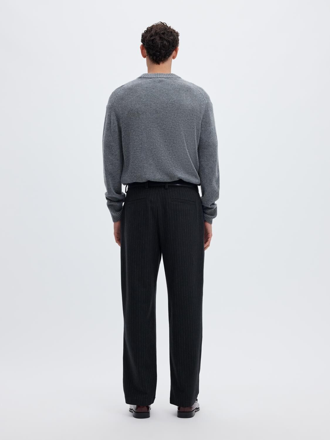 Slm220-Loose Luke Wool Bld Design Pant