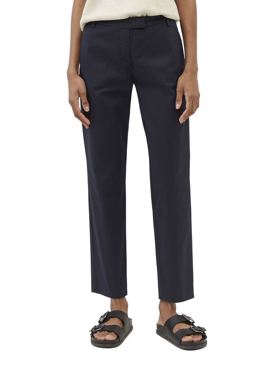 Pants, regular rise, slim but comfy