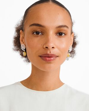 STILL earrings silver-plated/yellow