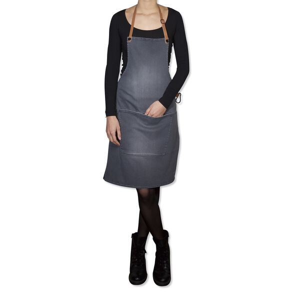 Demin forklæde BBQ Style Apron Washed Grey