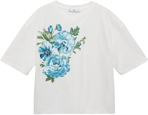 Floral-print cotton t-shirt