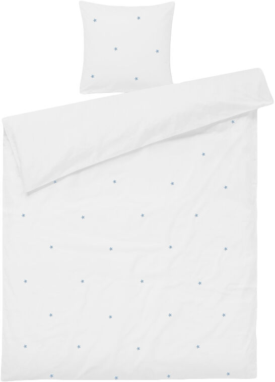 Daisy Senget&oslash;j 140x200 cm hvid/lys bl&aring; DK