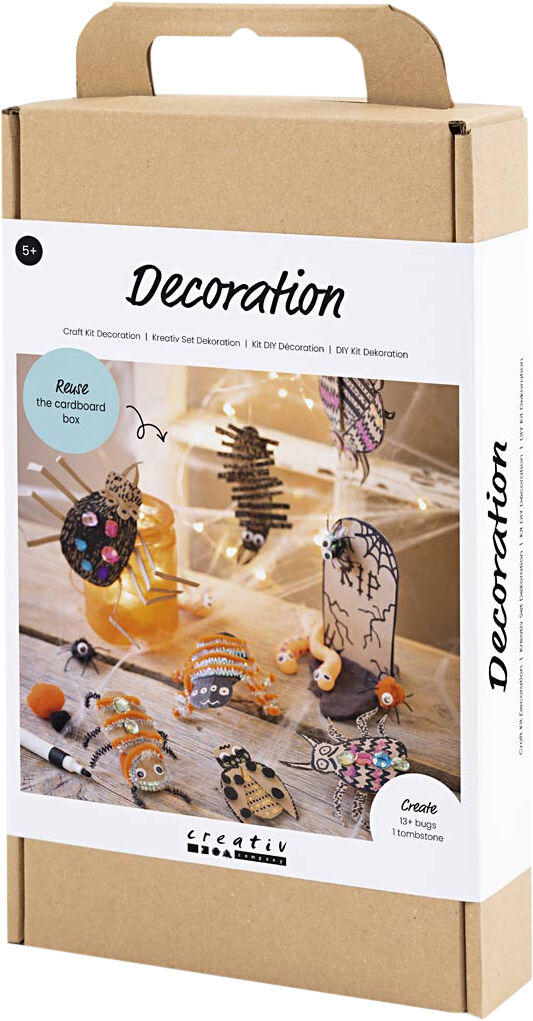 DIY Kit Dekoration, Insekter, orme og gravsten