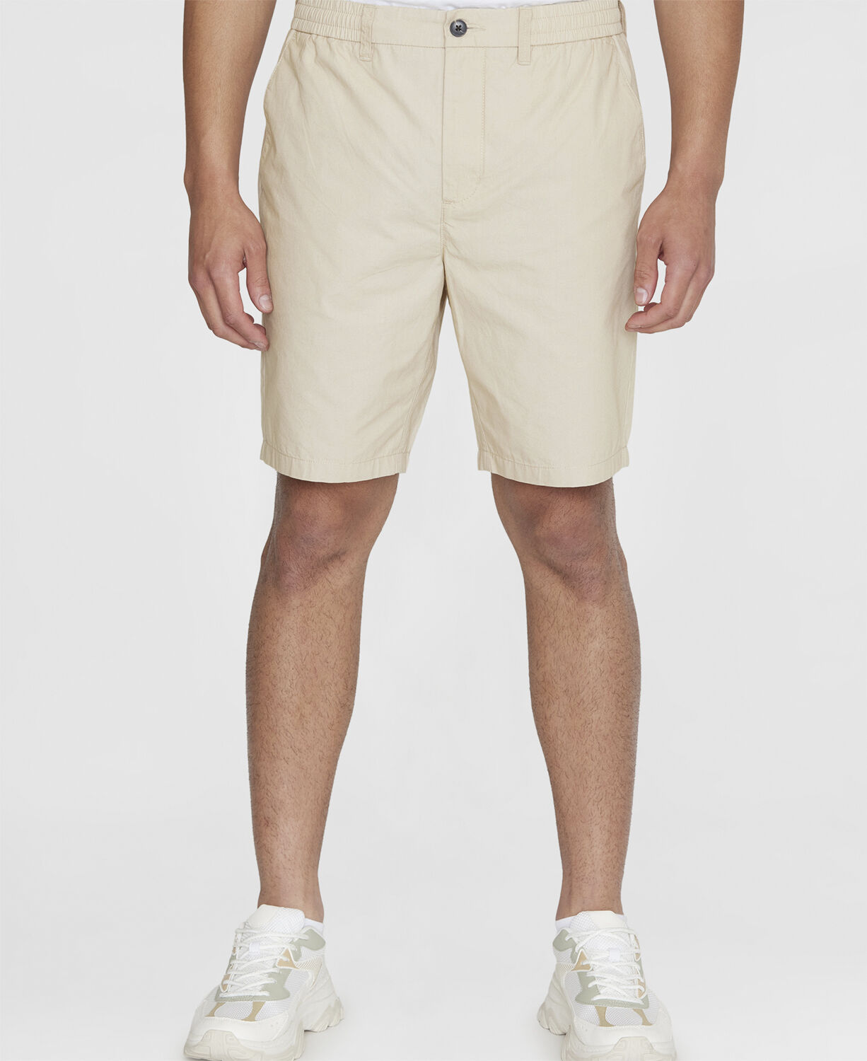 FIG loose poplin elastic waist string shorts - GOTS/Vegan